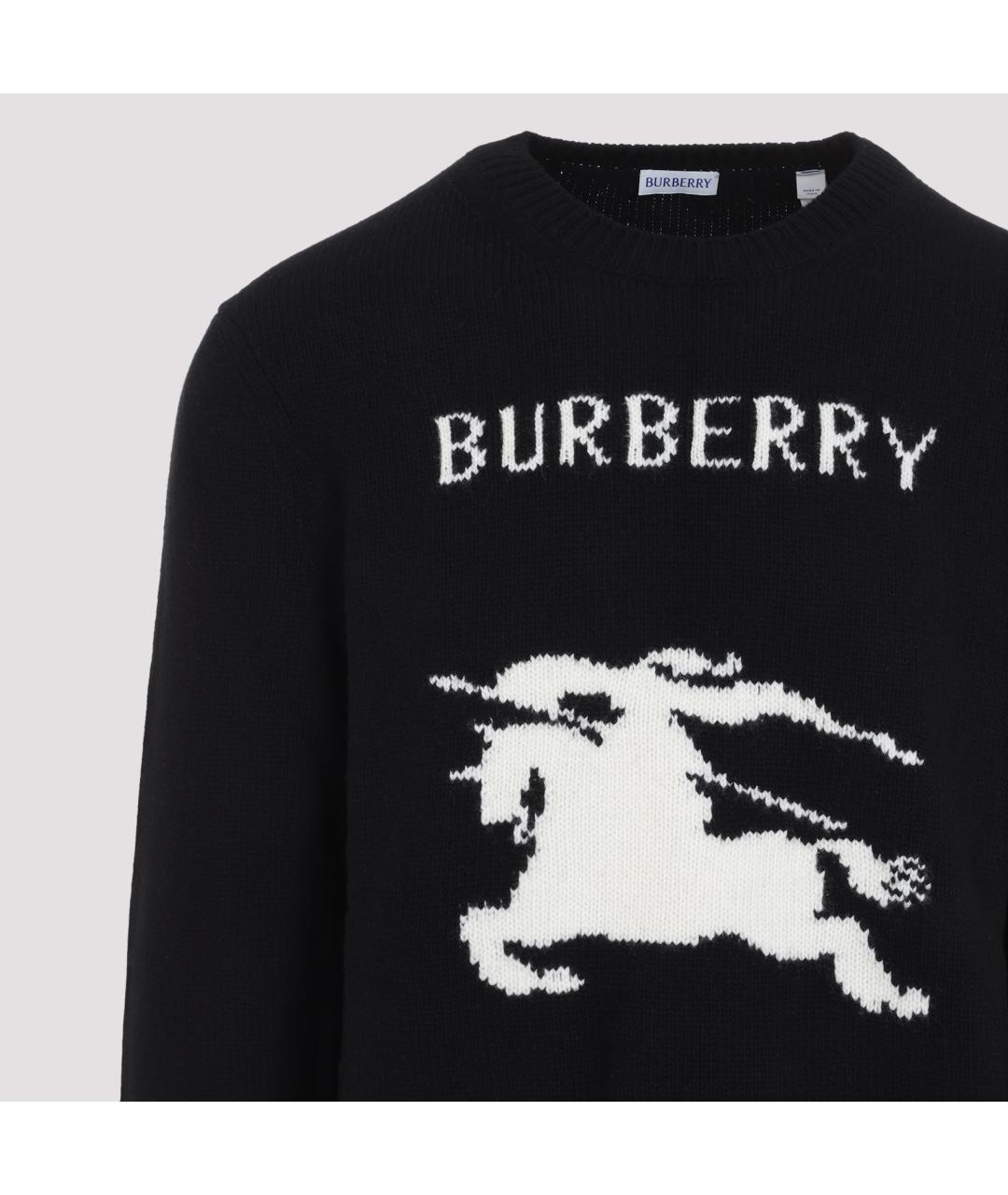 BURBERRY Черный шерстяной джемпер / свитер, фото 5