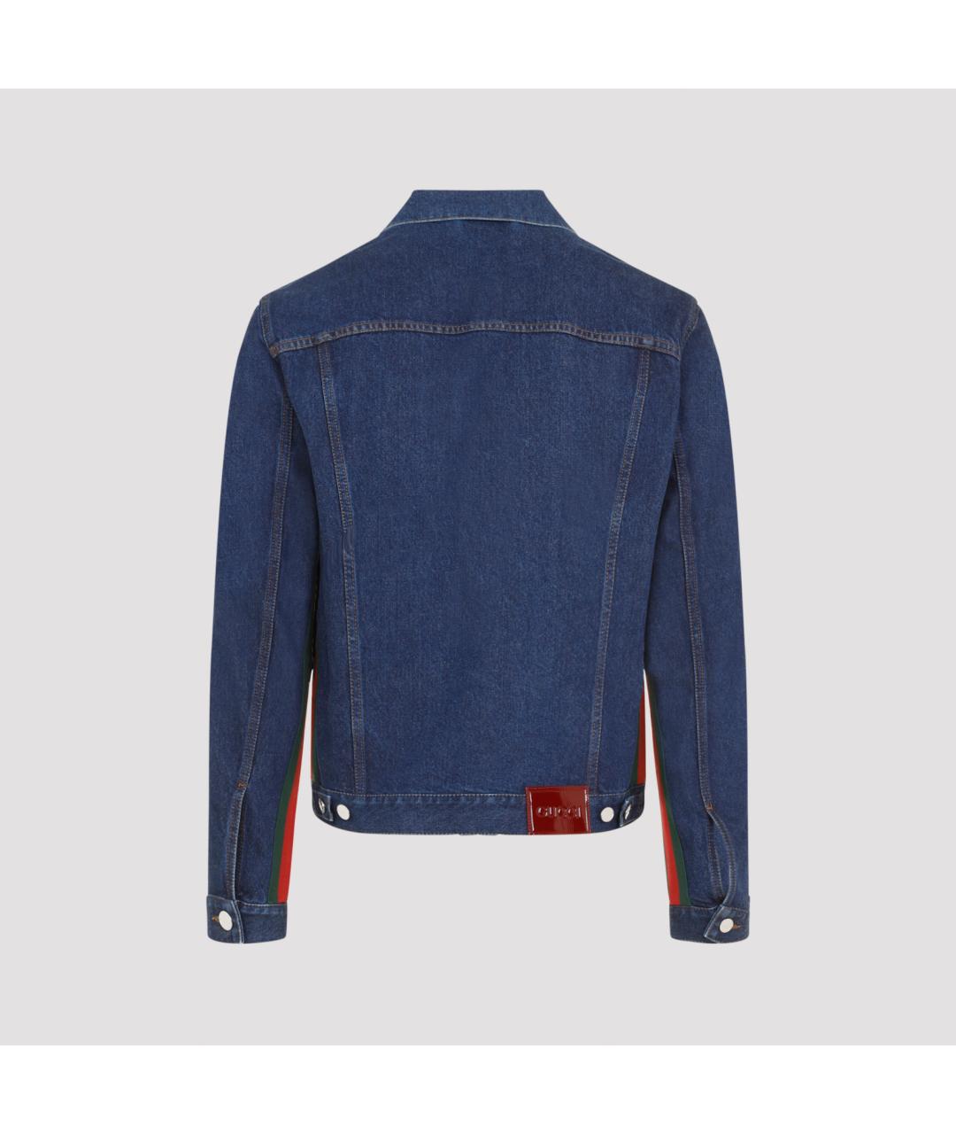 GUCCI Синяя хлопковая куртка, фото 4