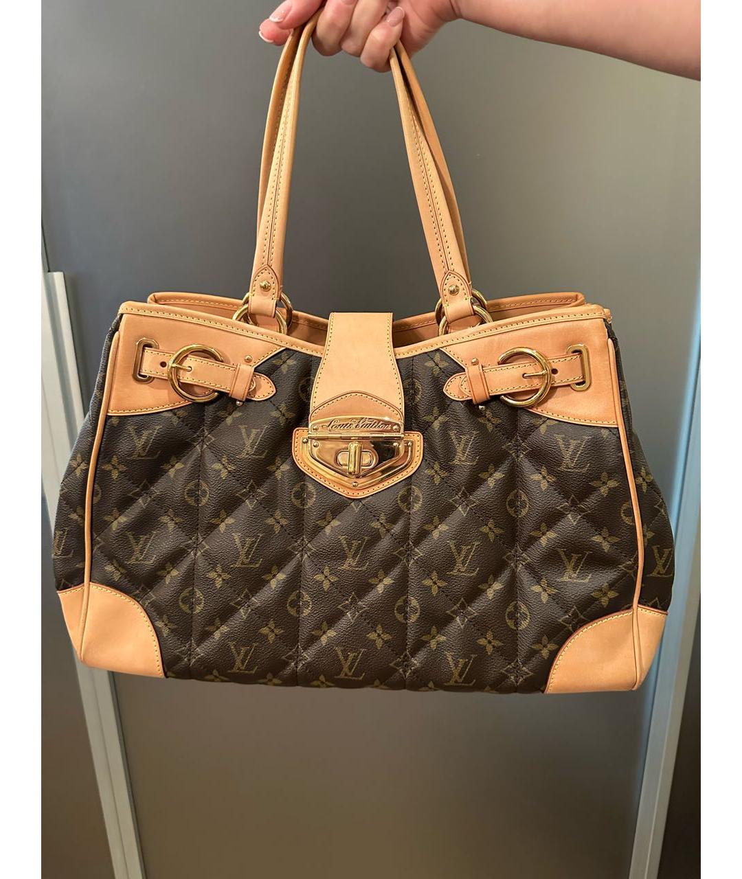 LOUIS VUITTON Коричневая сумка тоут, фото 8