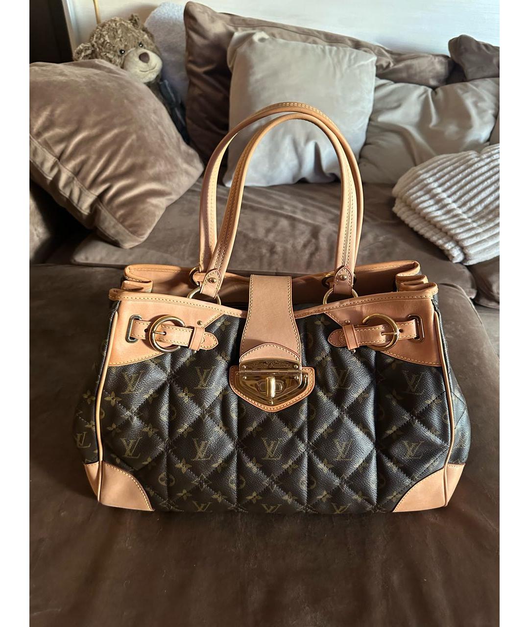 LOUIS VUITTON Коричневая сумка тоут, фото 5