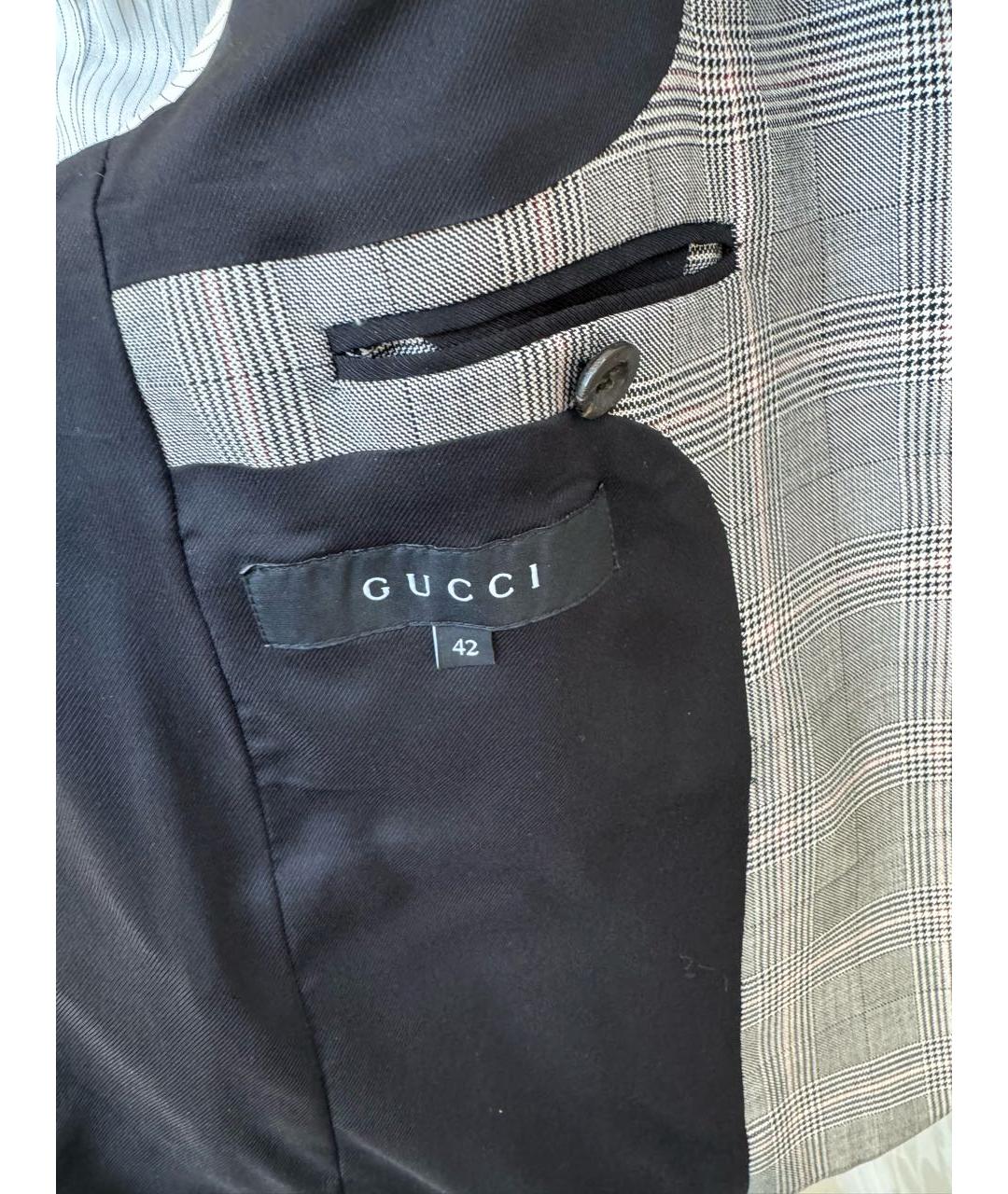 GUCCI Серый шерстяной костюм с брюками, фото 3