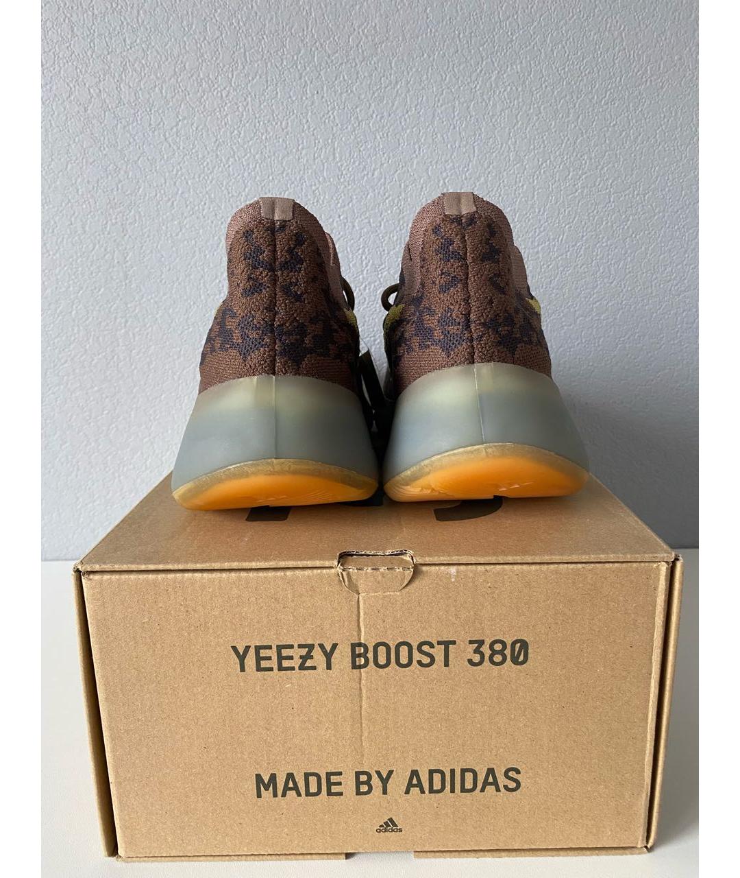 ADIDAS YEEZY Коричневые текстильные кроссовки, фото 5