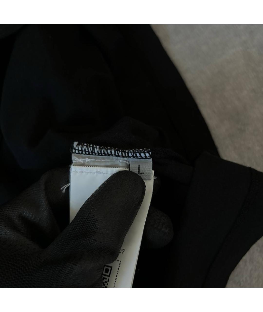 STONE ISLAND Черная хлопковая футболка, фото 5