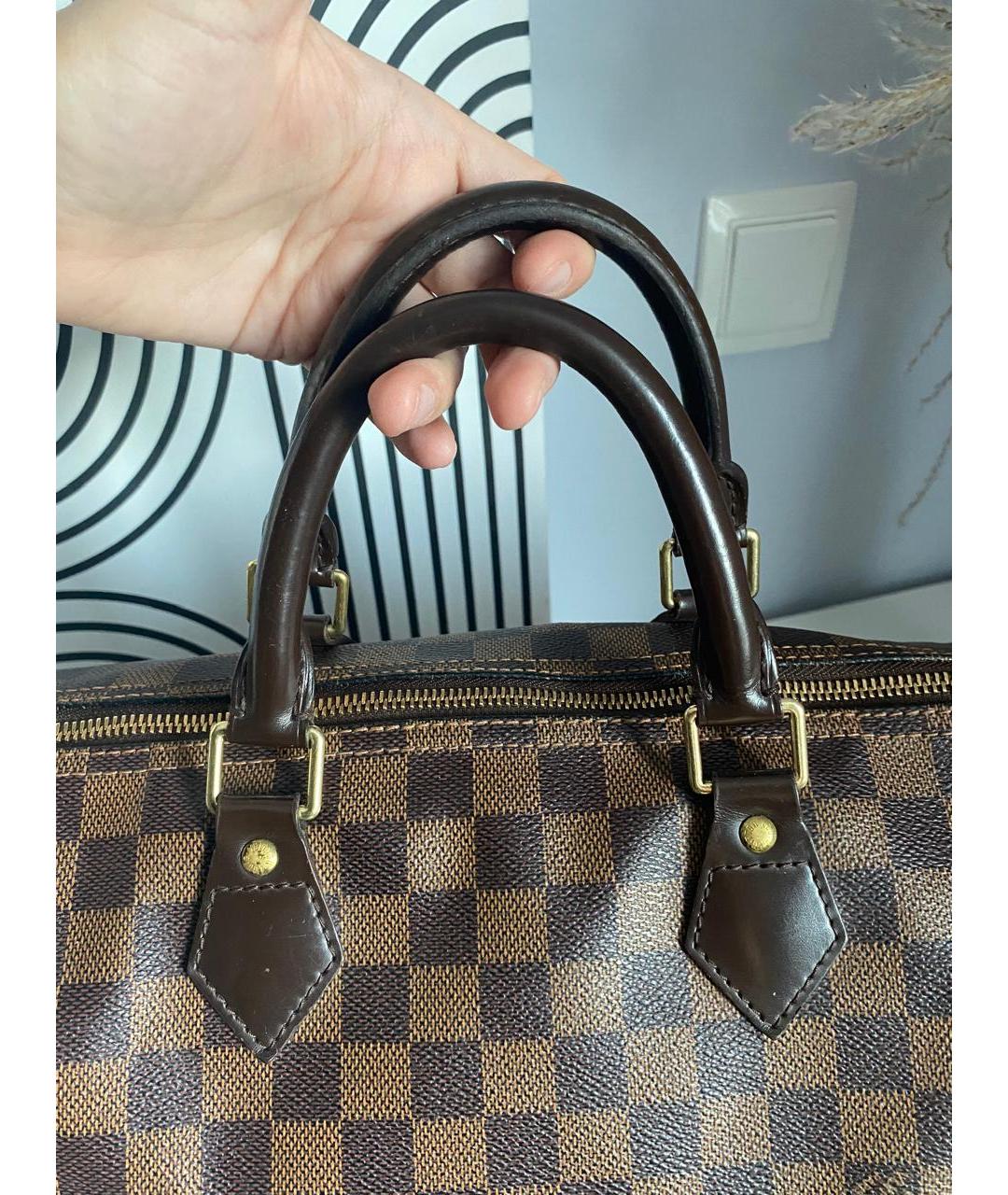 LOUIS VUITTON Коричневая сумка с короткими ручками, фото 4