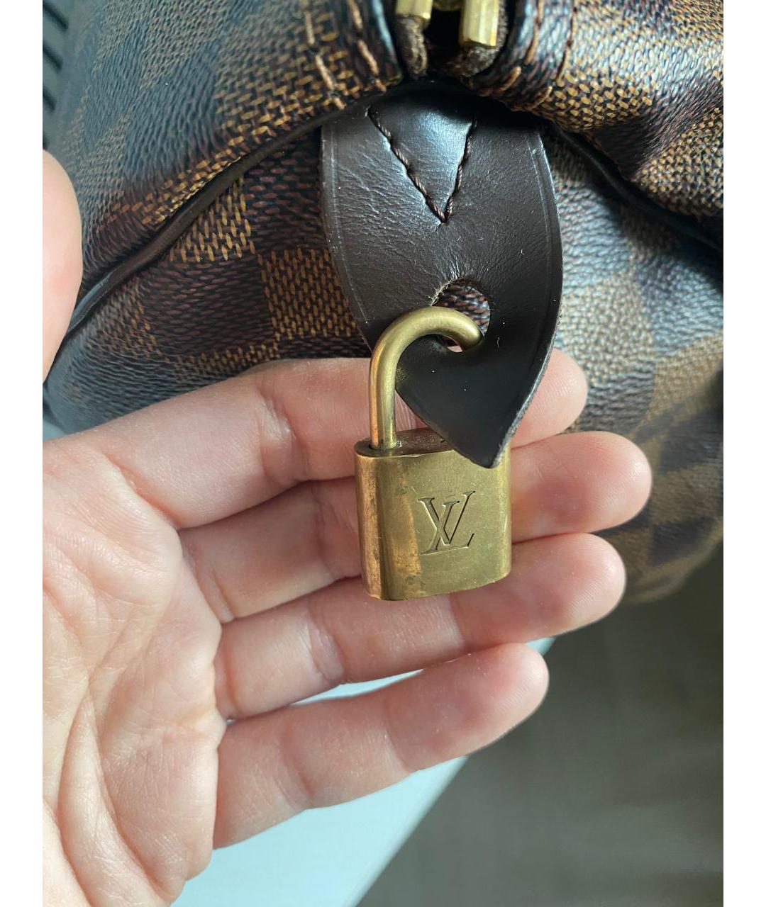 LOUIS VUITTON Коричневая сумка с короткими ручками, фото 7