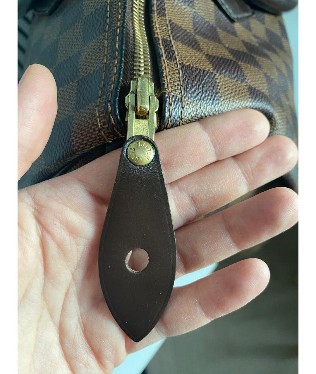 LOUIS VUITTON Коричневая сумка с короткими ручками, фото 6