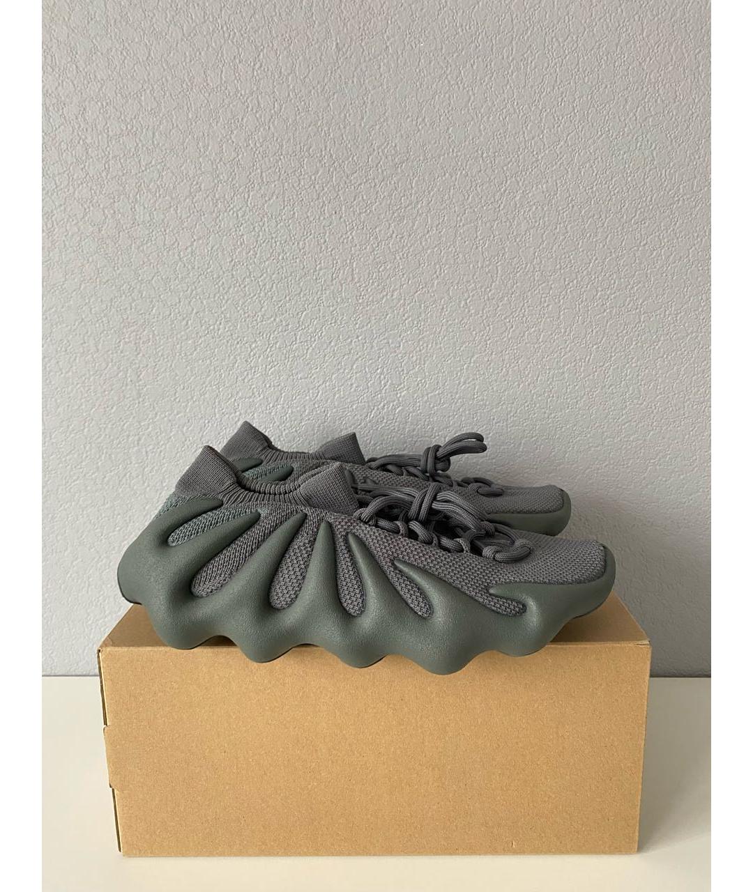ADIDAS YEEZY Антрацитовые текстильные кроссовки, фото 3