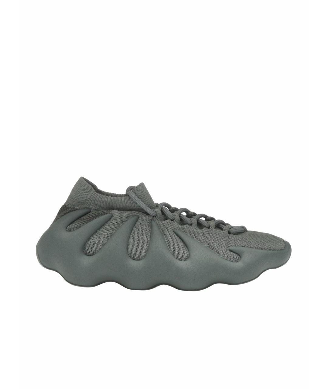 ADIDAS YEEZY Антрацитовые текстильные кроссовки, фото 1