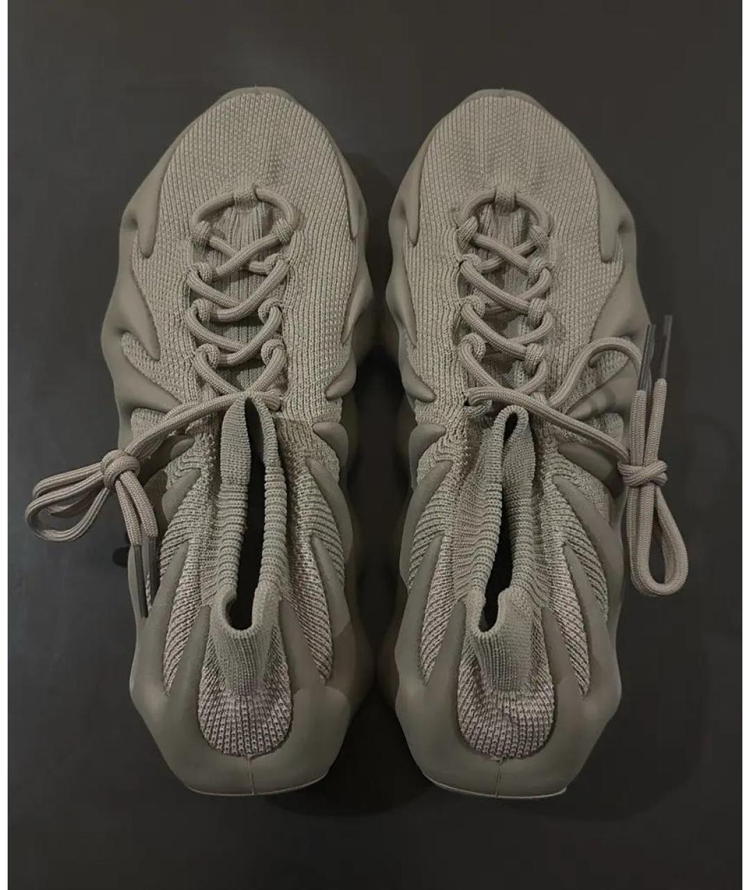 ADIDAS YEEZY Бежевые текстильные кроссовки, фото 2