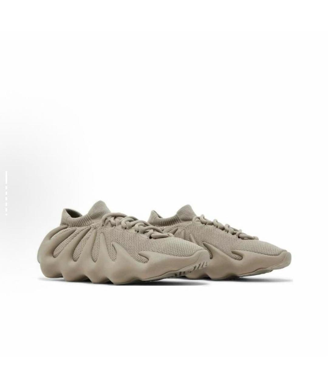 ADIDAS YEEZY Бежевые текстильные кроссовки, фото 3