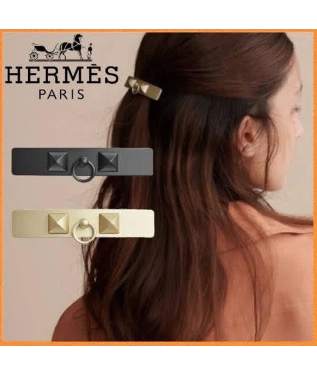 HERMES Бежевая заколка, фото 7