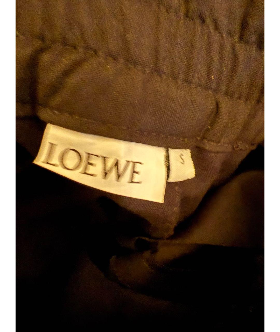 LOEWE Черные прямые брюки, фото 3
