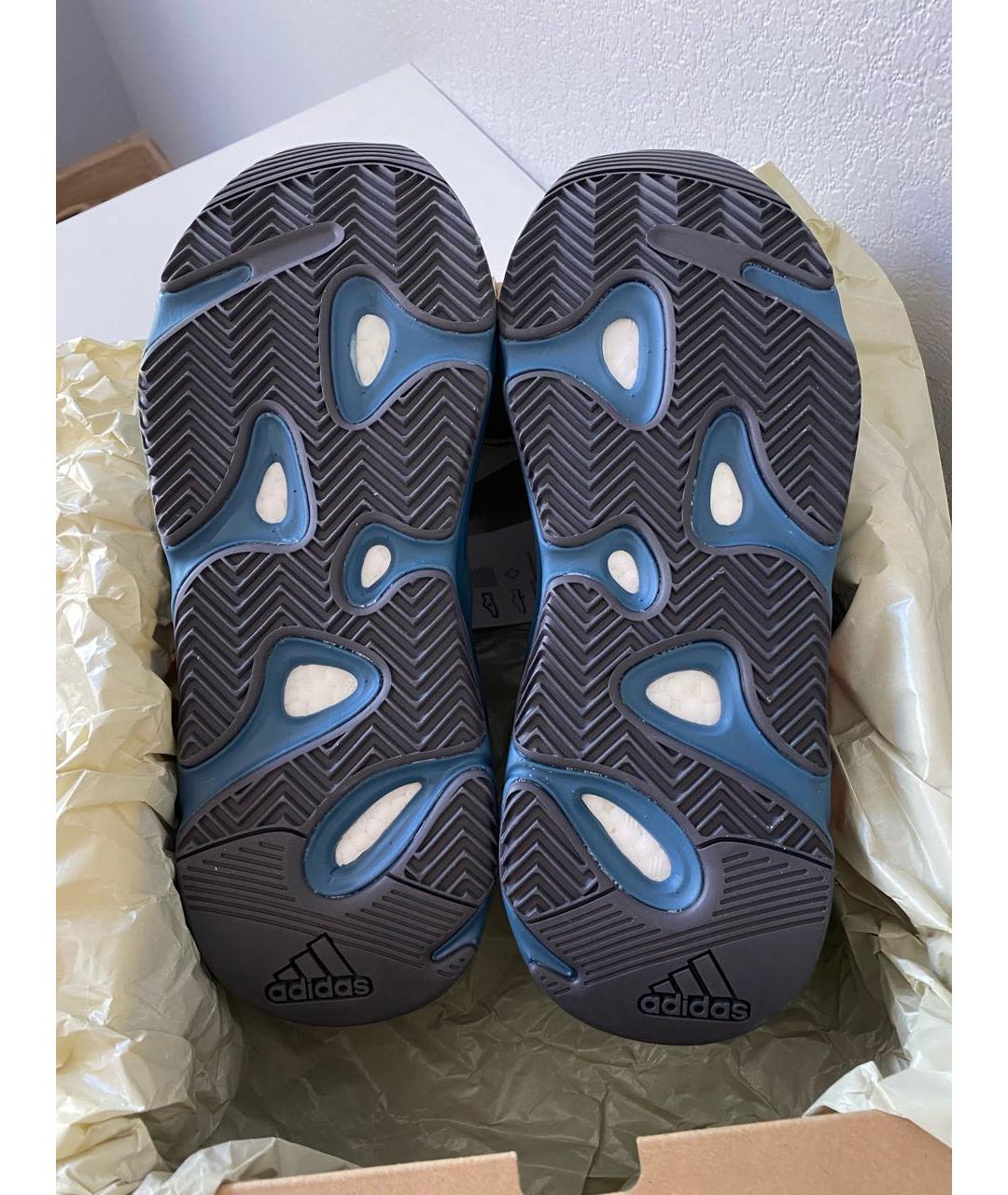 ADIDAS YEEZY Бирюзовые замшевые кроссовки, фото 6