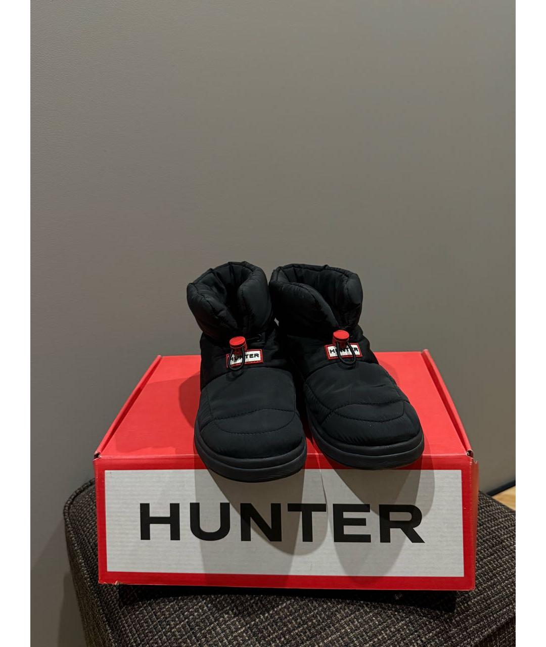 HUNTER Черные текстильные ботинки, фото 2