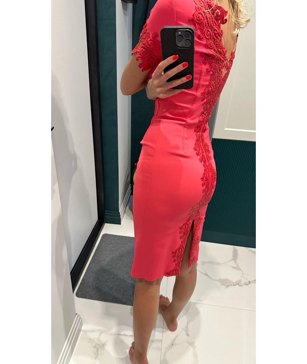 ZUHAIR MURAD Розовое вискозное коктейльное платье, фото 4