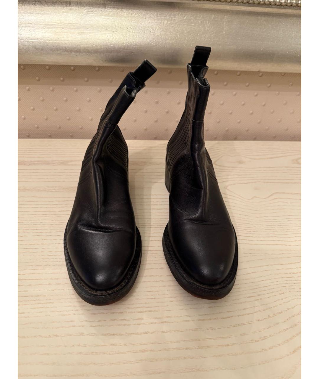 CELINE Черные кожаные ботинки, фото 2