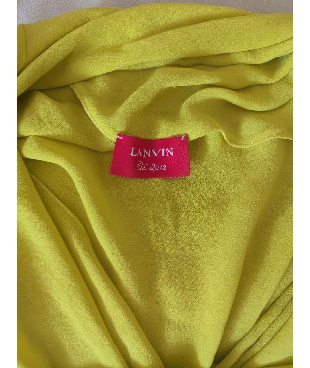 LANVIN Желтая вискозная блузы, фото 3