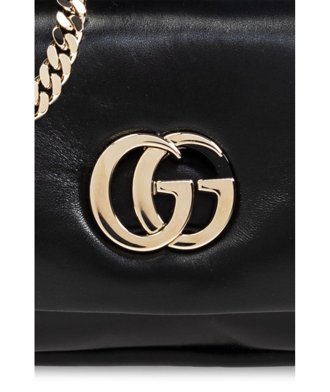 GUCCI Черная кожаная сумка через плечо, фото 4