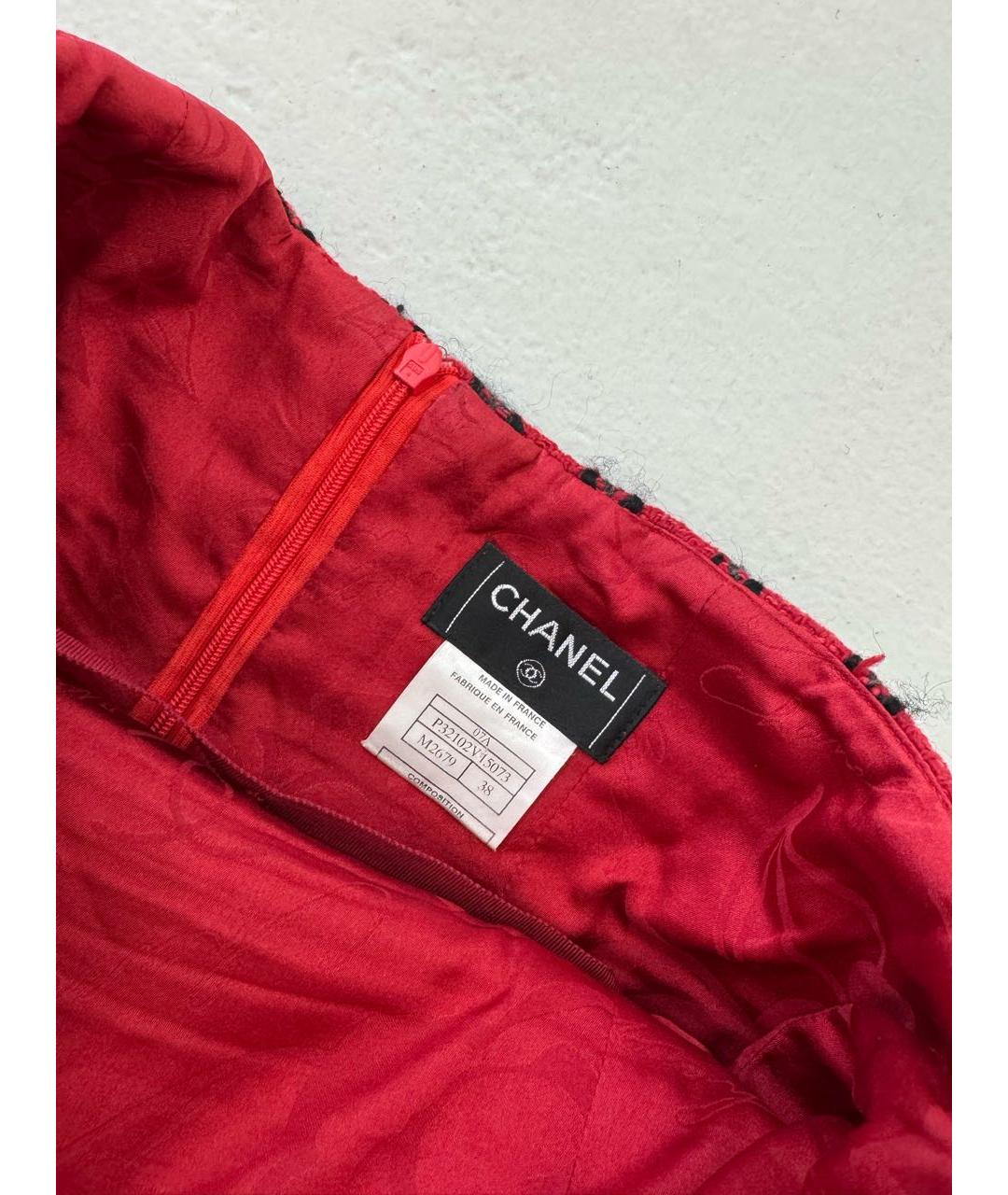 CHANEL Красная юбка миди, фото 3