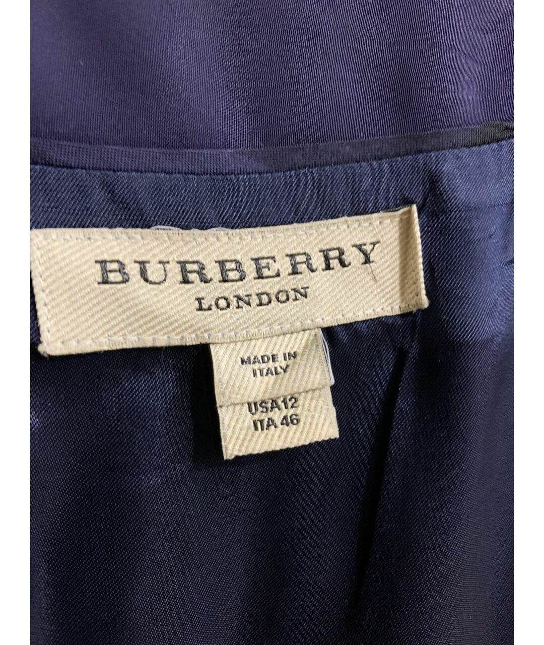 BURBERRY LONDON Темно-синее полиэстеровое платье, фото 4