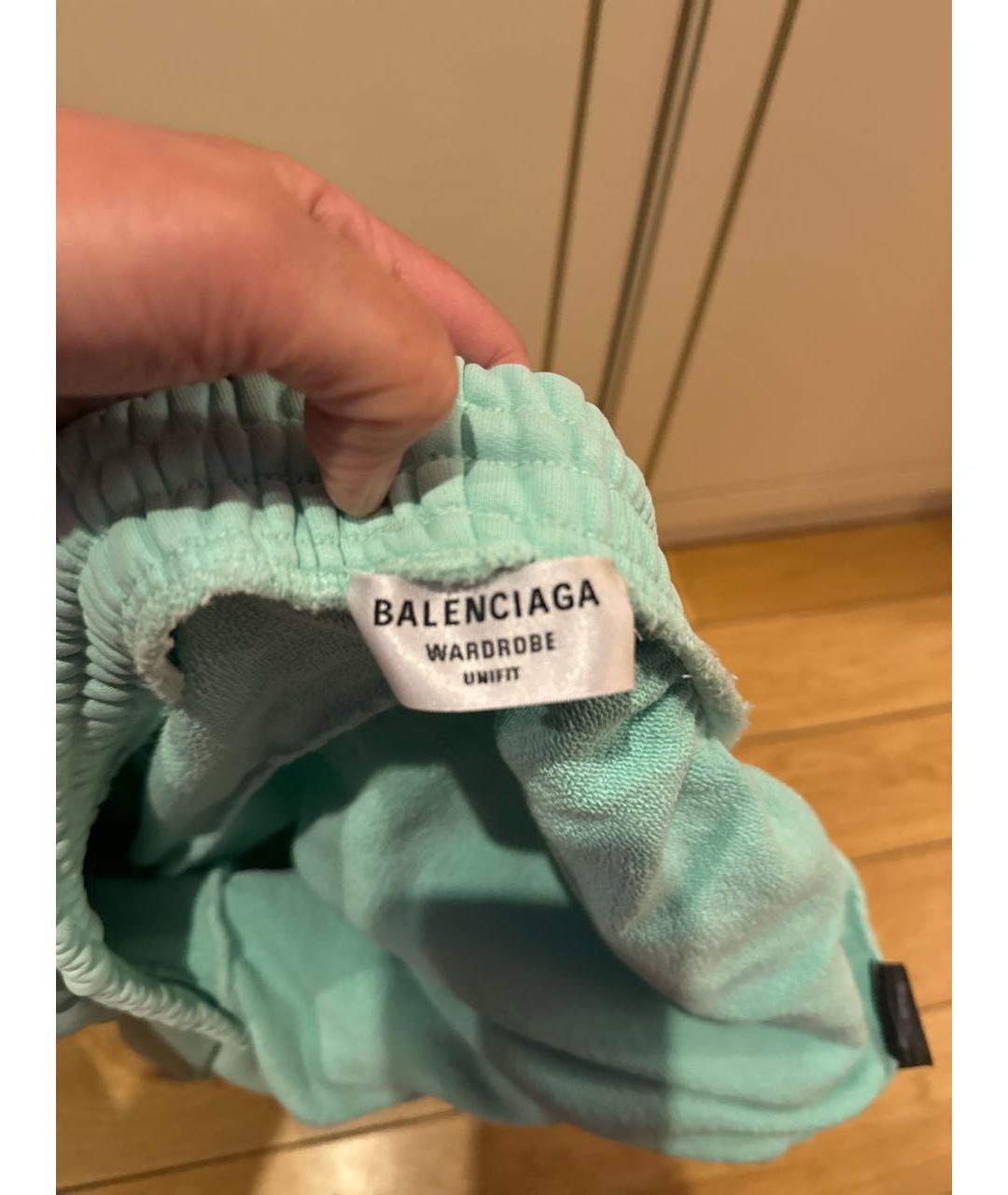 BALENCIAGA Голубые хлопковые шорты, фото 7