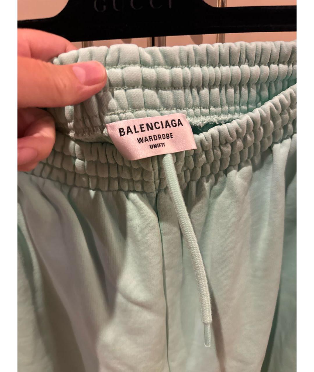 BALENCIAGA Голубые хлопковые шорты, фото 3