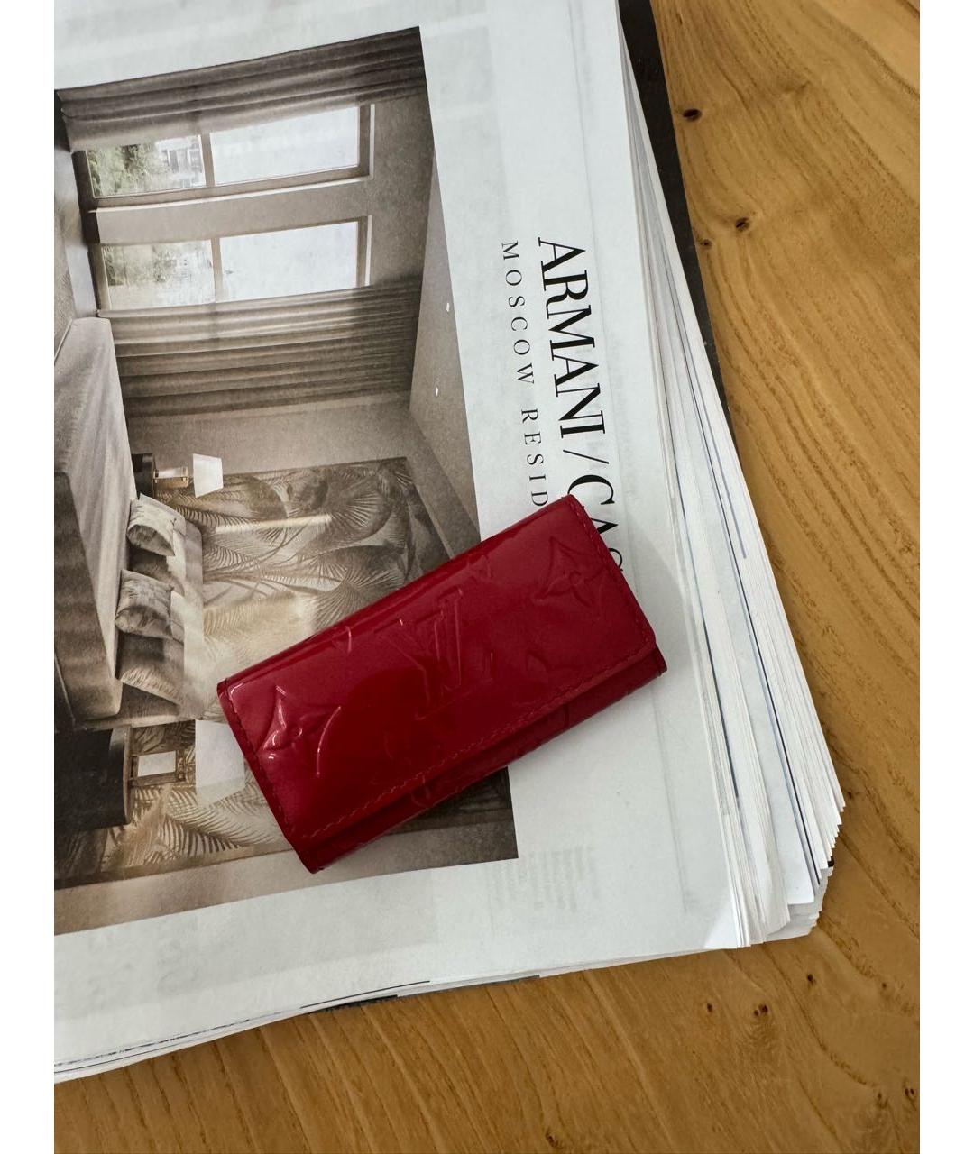 LOUIS VUITTON Бордовая ключница, фото 4