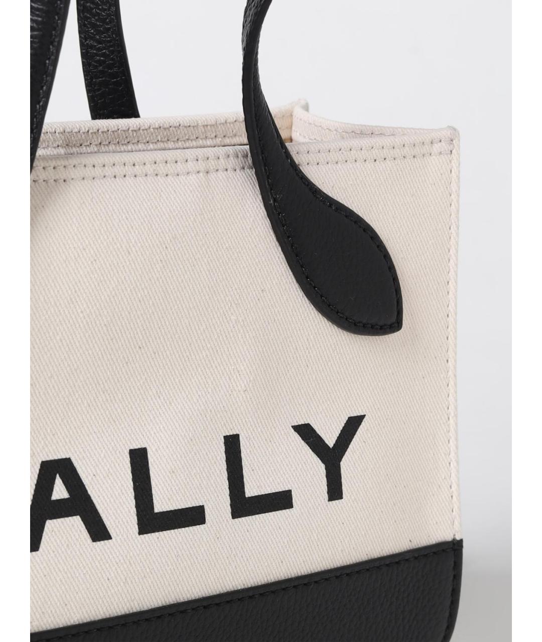 BALLY Бежевая тканевая сумка тоут, фото 3