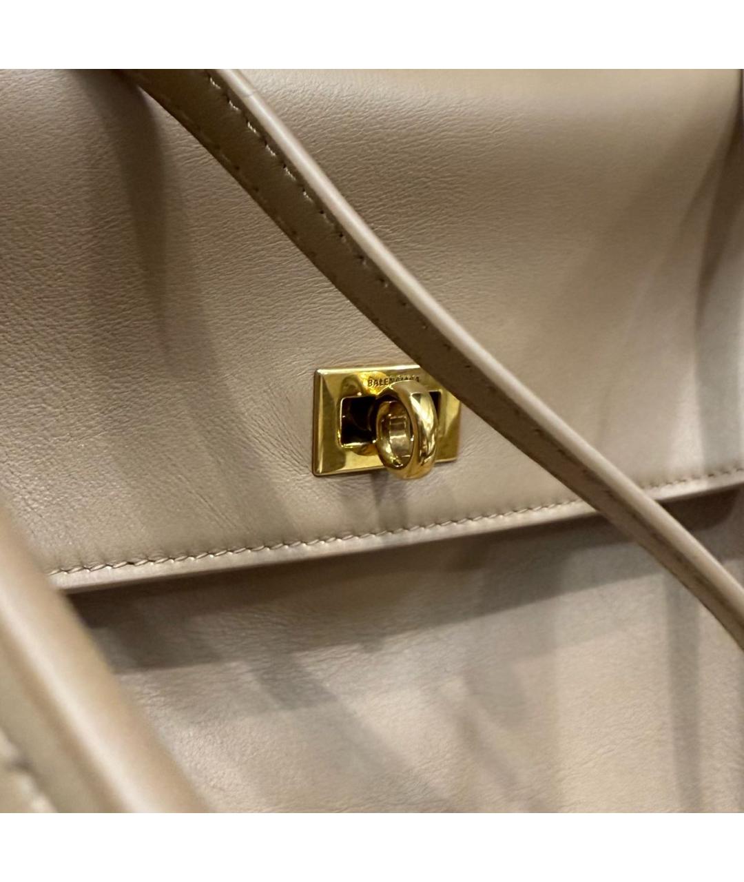 BALENCIAGA Бежевая кожаная сумка тоут, фото 8