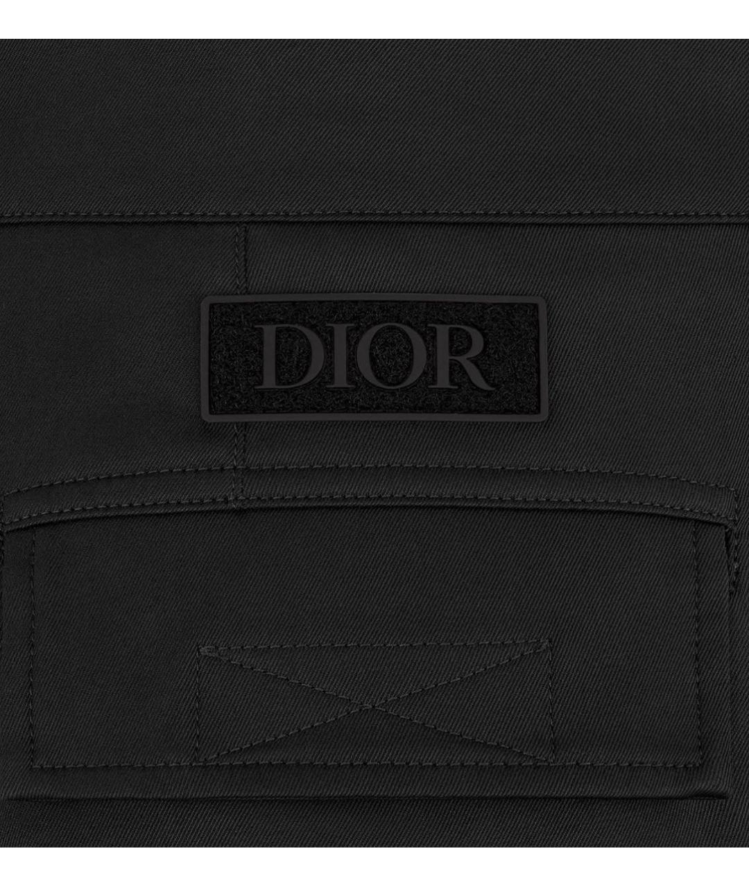 CHRISTIAN DIOR Черные хлопковые повседневные брюки, фото 4