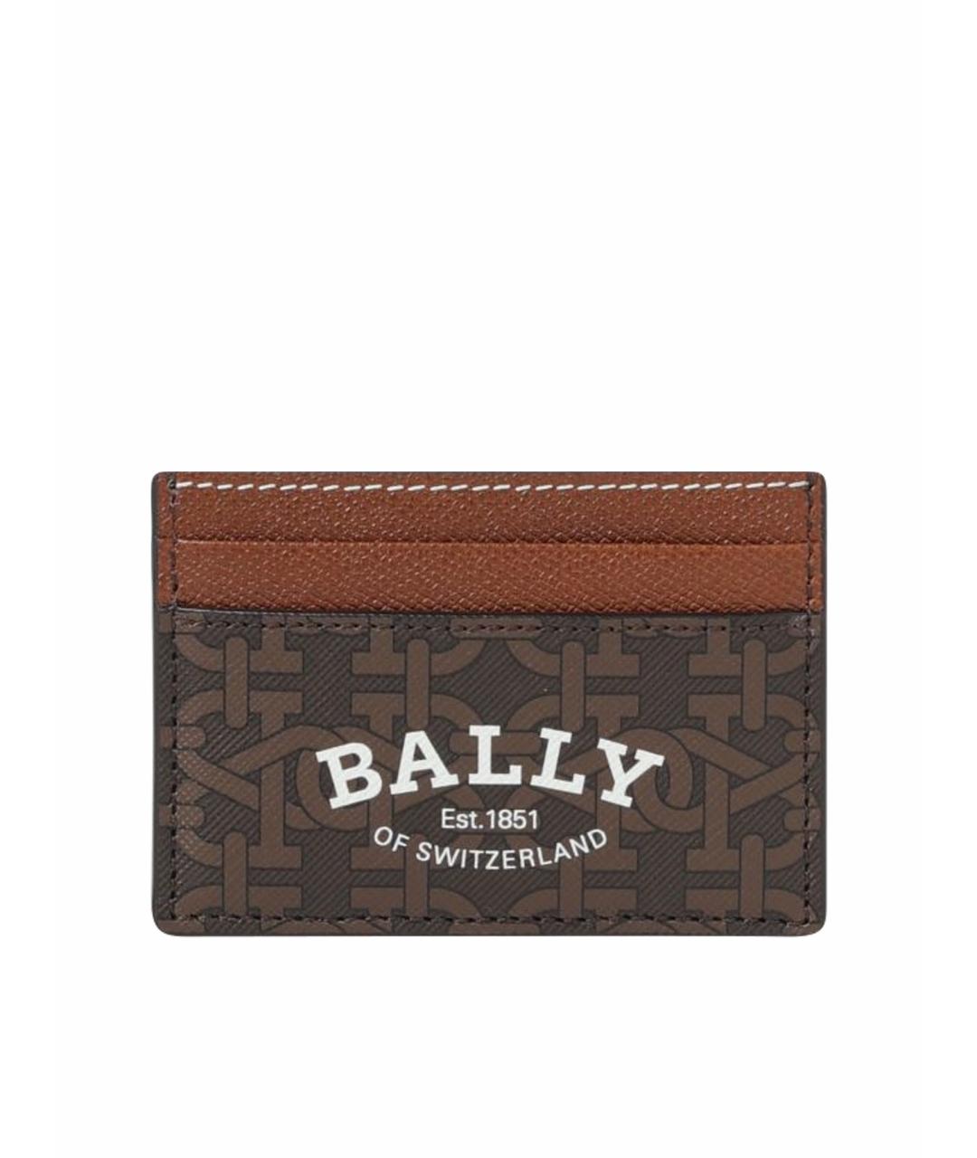 BALLY Коричневый кожаный кардхолдер, фото 1