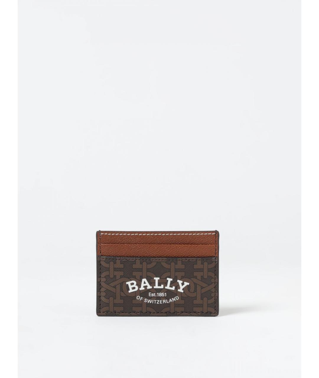 BALLY Коричневый кожаный кардхолдер, фото 3