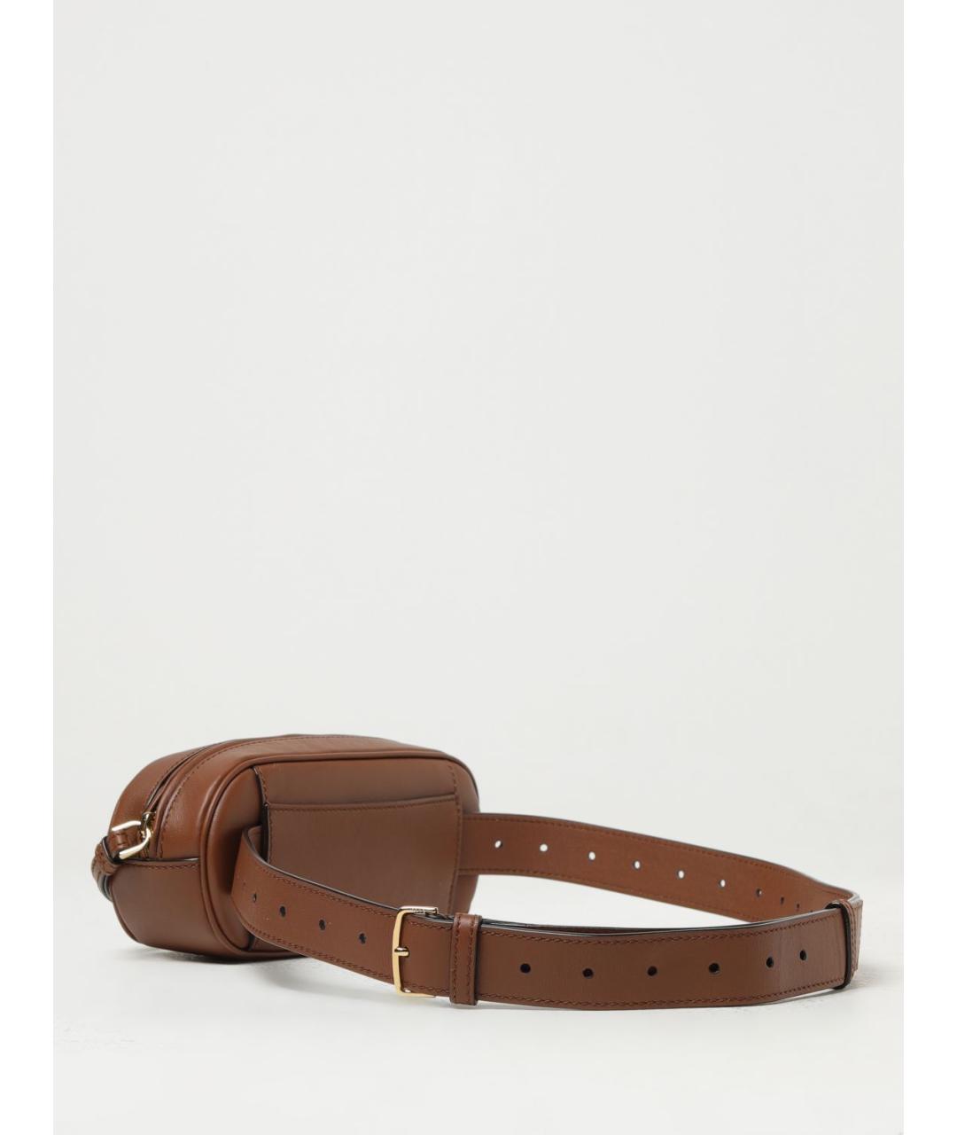 BALLY Коричневая кожаная поясная сумка, фото 2