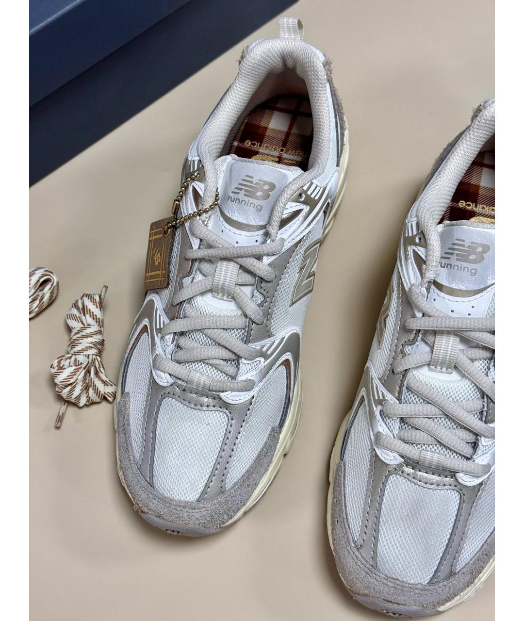 NEW BALANCE Бежевые замшевые кроссовки, фото 3
