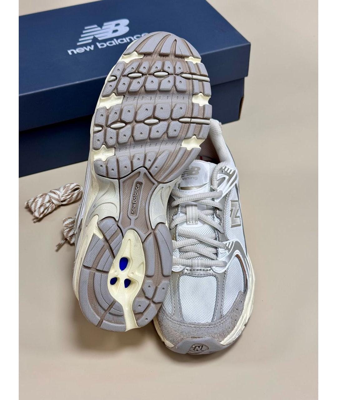 NEW BALANCE Бежевые замшевые кроссовки, фото 7