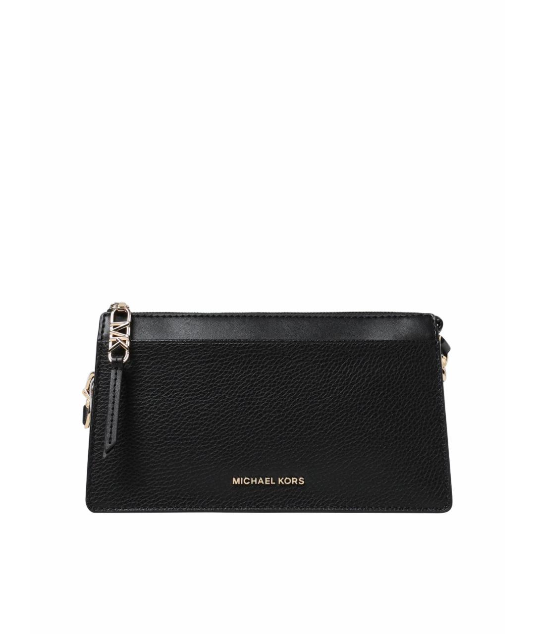 MICHAEL KORS Черная кожаная сумка через плечо, фото 1