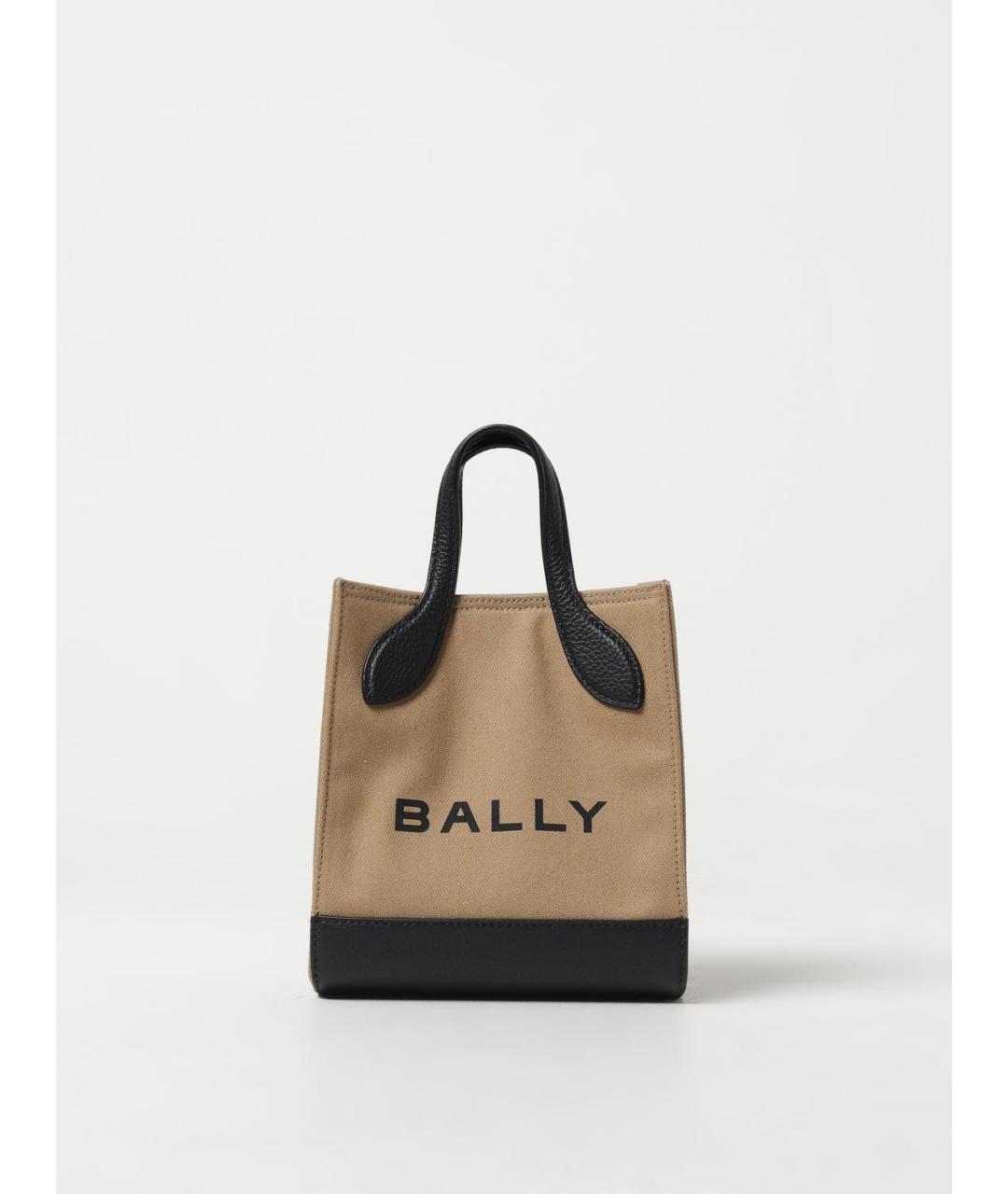 BALLY Бежевая тканевая сумка тоут, фото 5