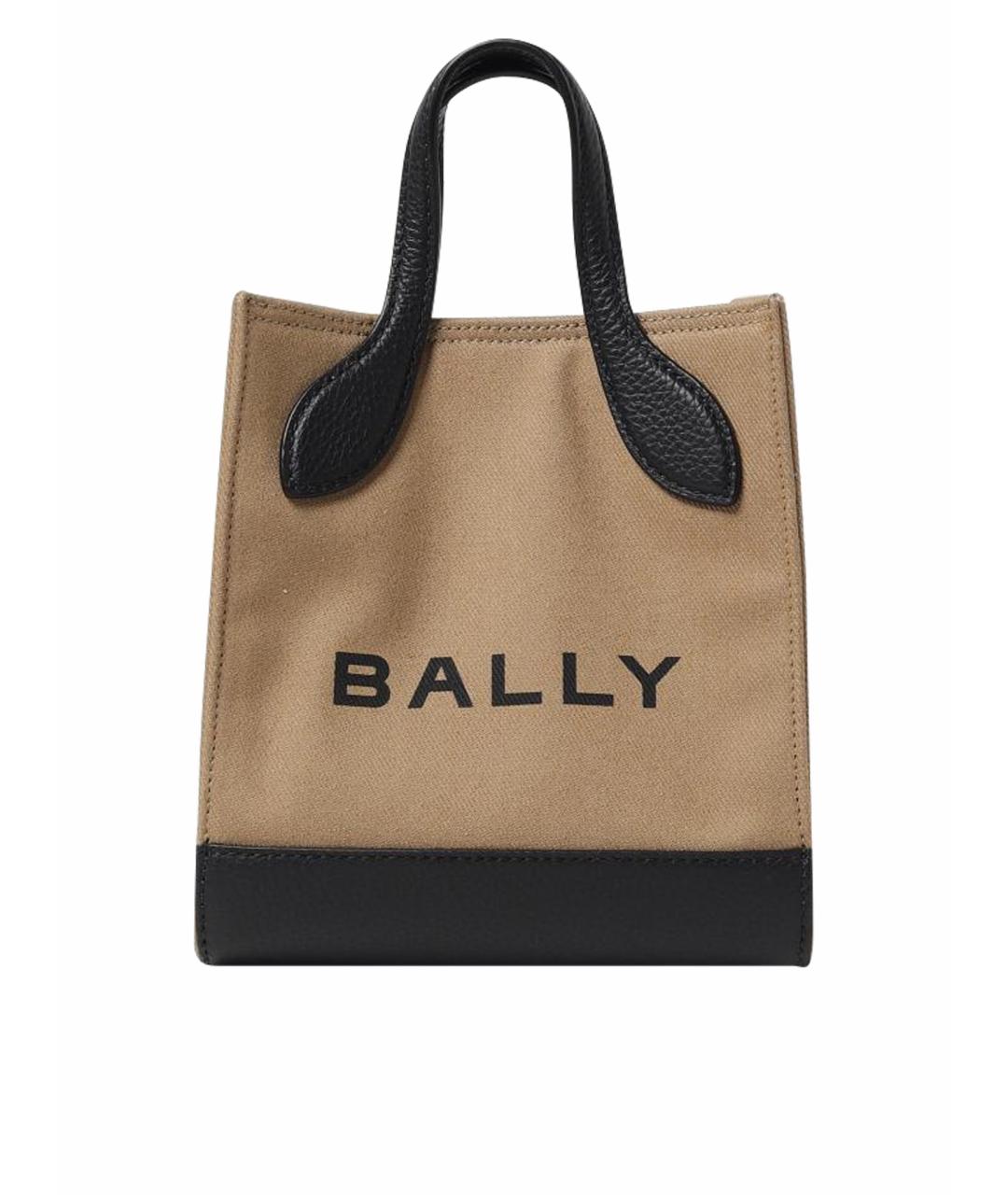 BALLY Бежевая тканевая сумка тоут, фото 1