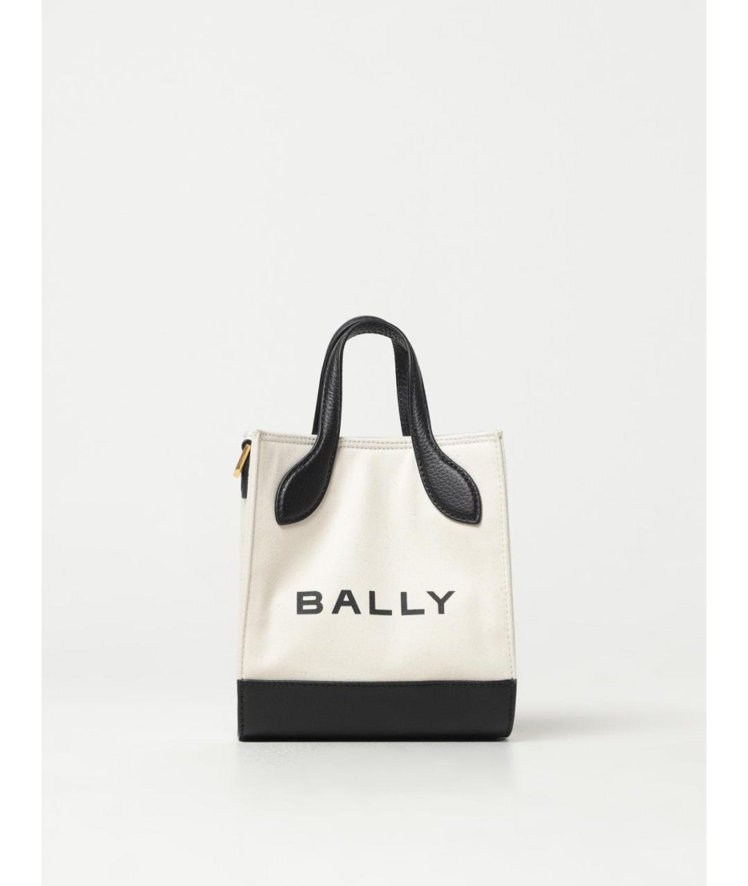 BALLY Бежевая тканевая сумка тоут, фото 5