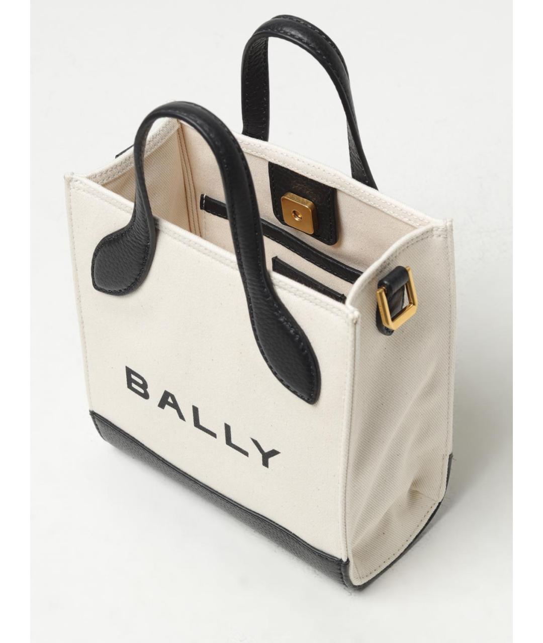 BALLY Бежевая тканевая сумка тоут, фото 4