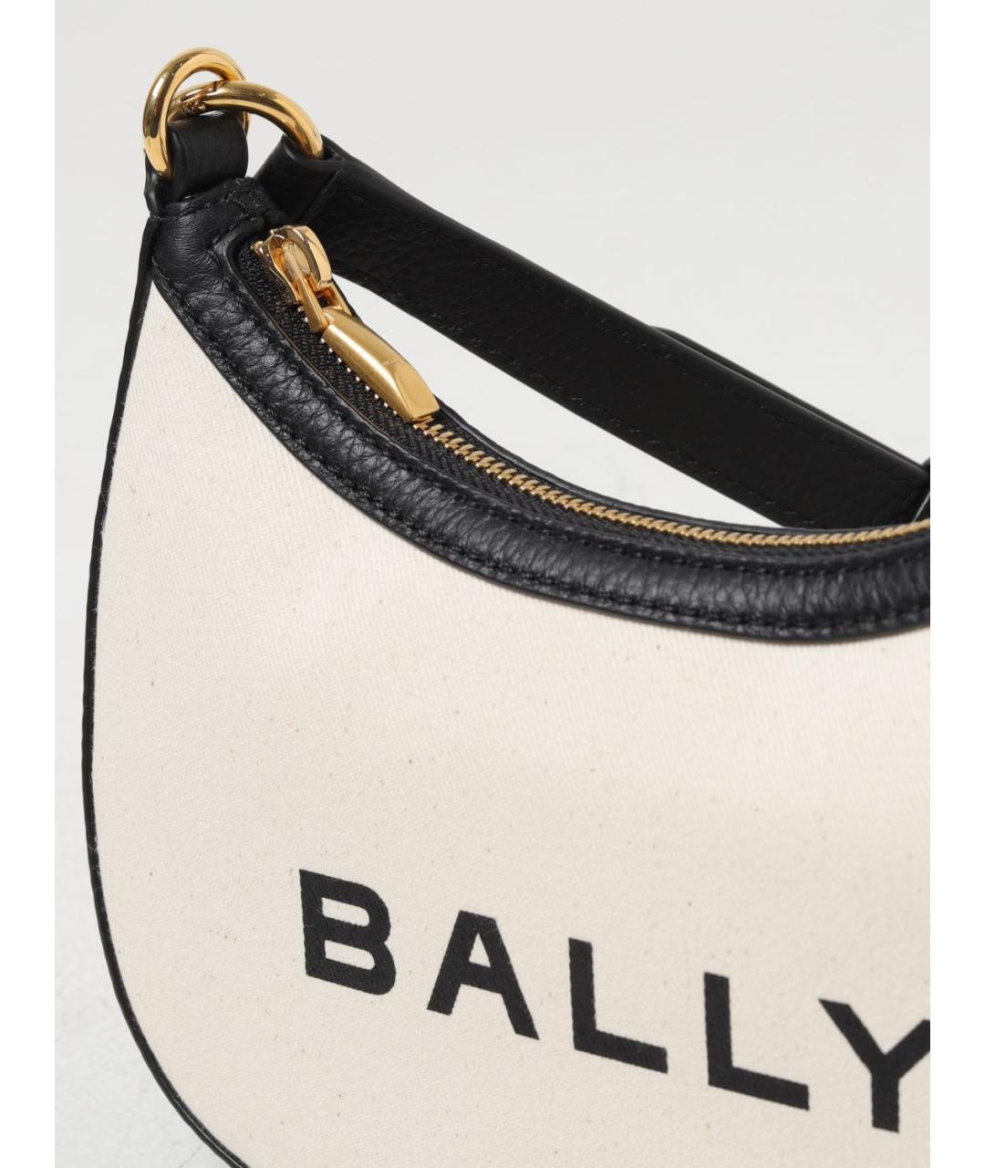 BALLY Бежевая тканевая сумка через плечо, фото 3