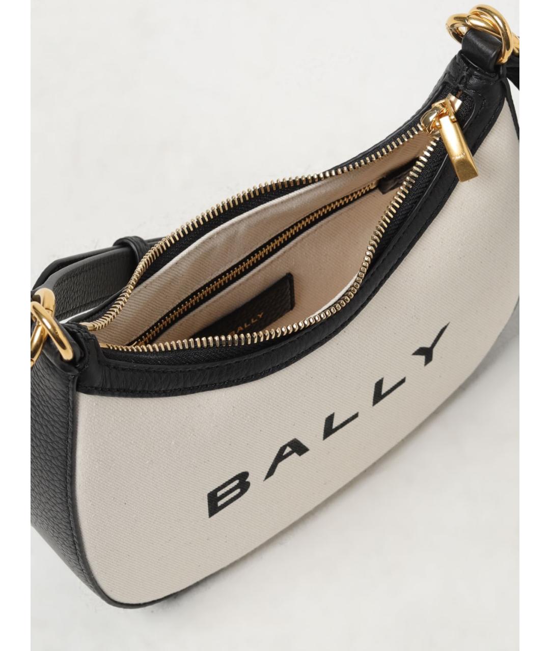 BALLY Бежевая тканевая сумка через плечо, фото 4