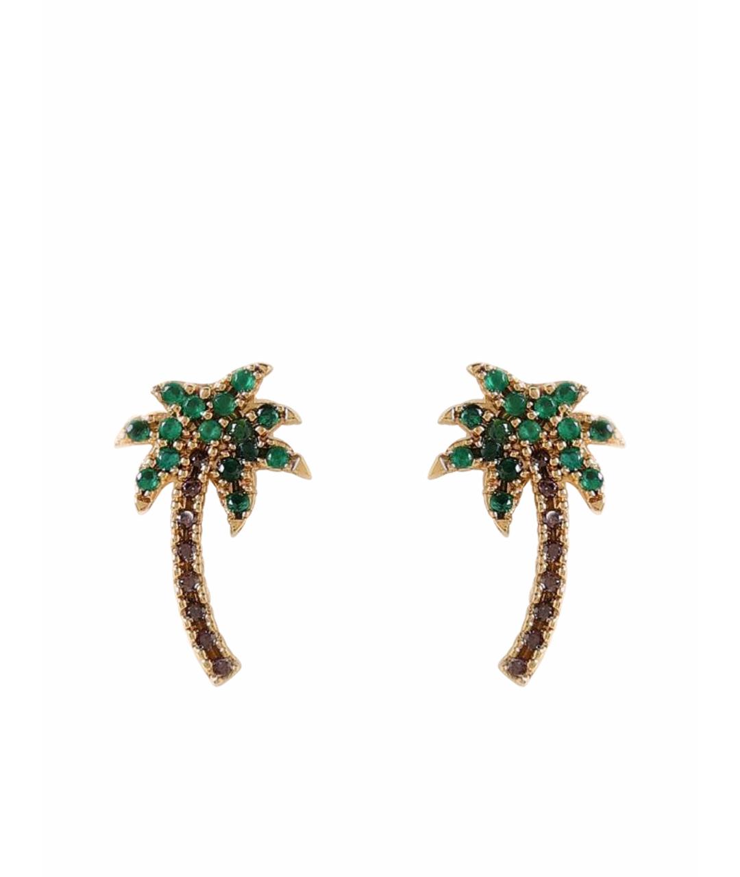 PALM ANGELS Золотые металлические серьги, фото 1