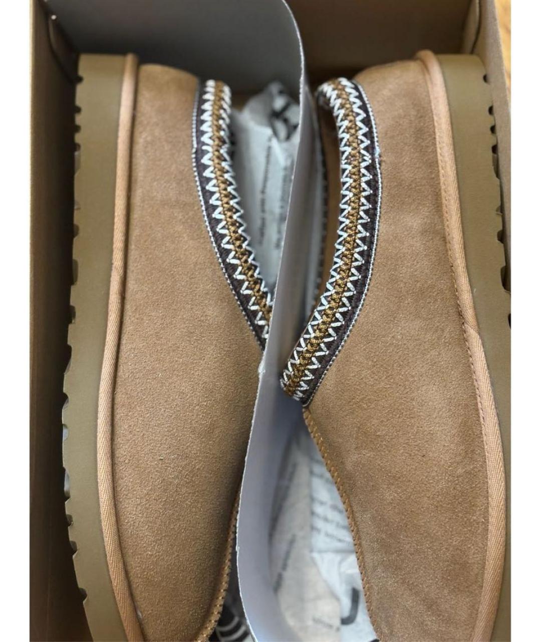 UGG AUSTRALIA Коричневые замшевые низкие ботинки, фото 4