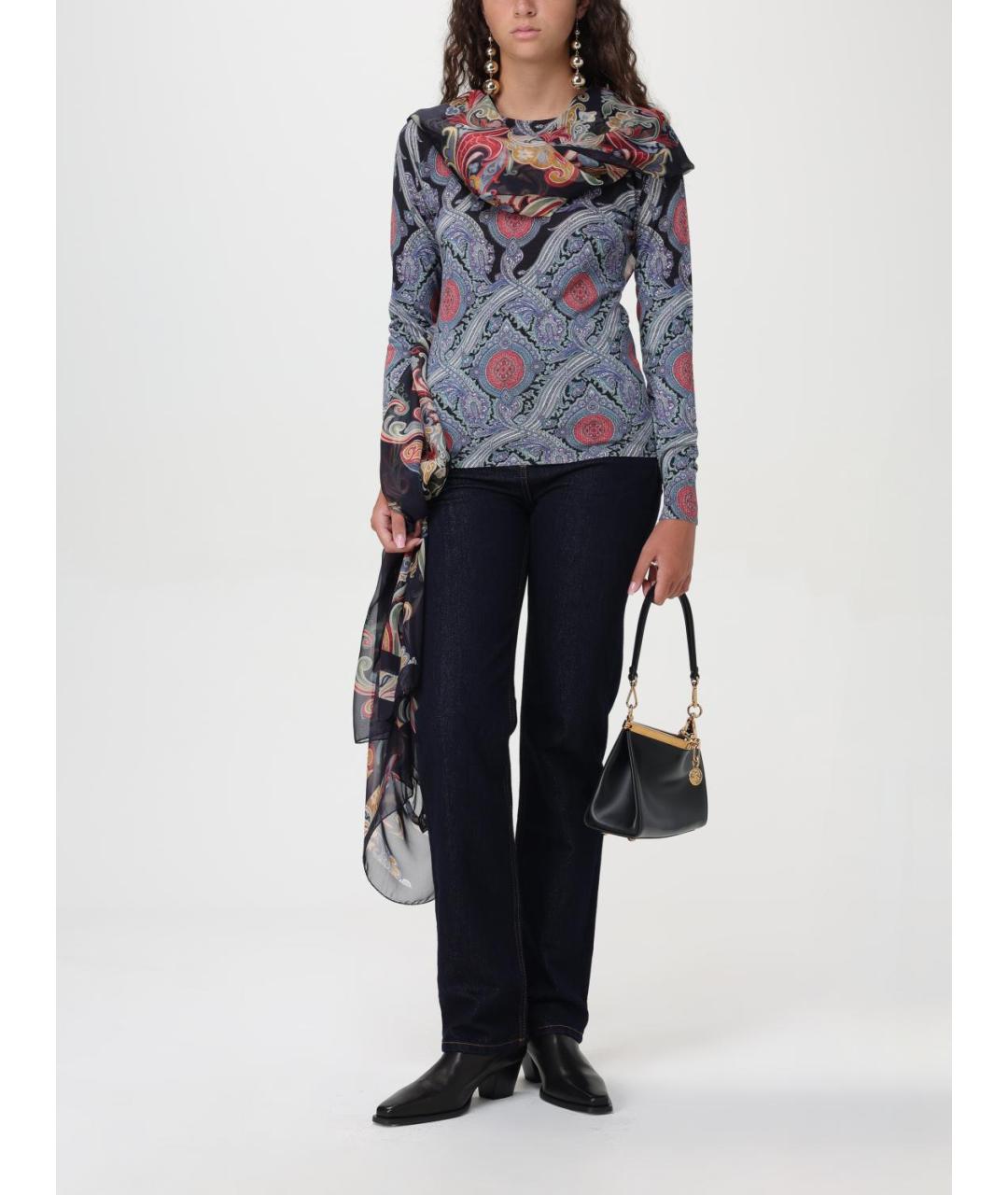 ETRO Черная кожаная сумка через плечо, фото 2
