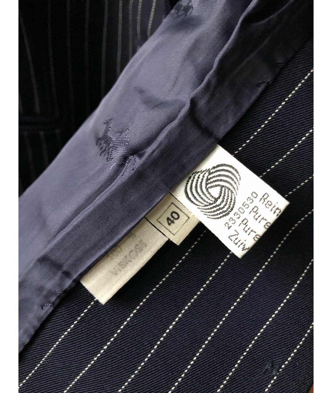 ESCADA VINTAGE Темно-синий шерстяной жакет/пиджак, фото 2