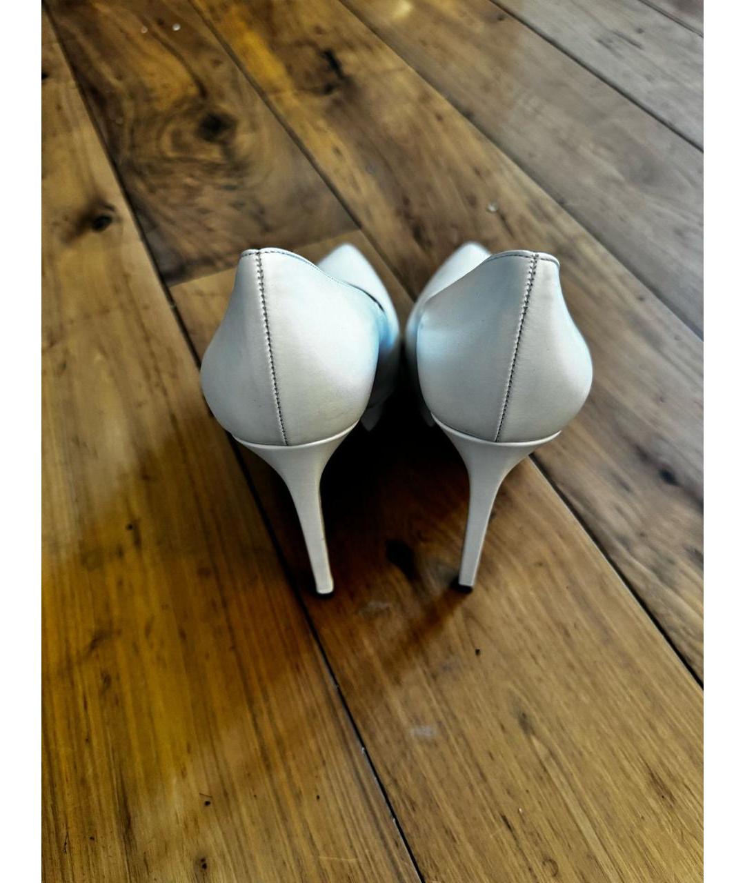 SAINT LAURENT Белые кожаные туфли, фото 3