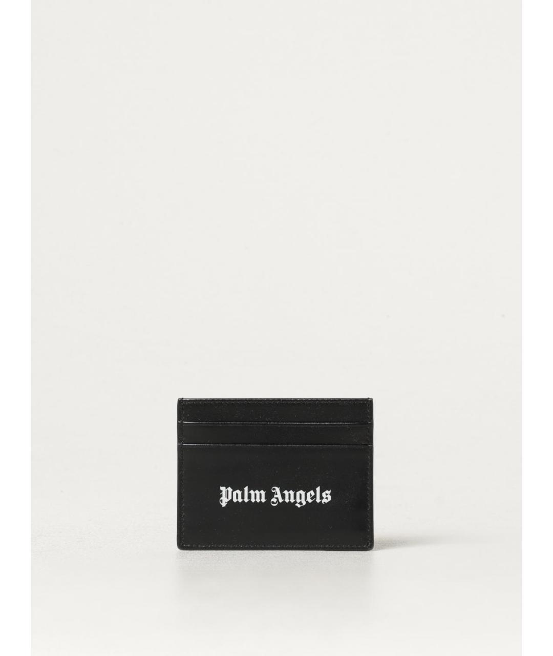 PALM ANGELS Черный кожаный кардхолдер, фото 3