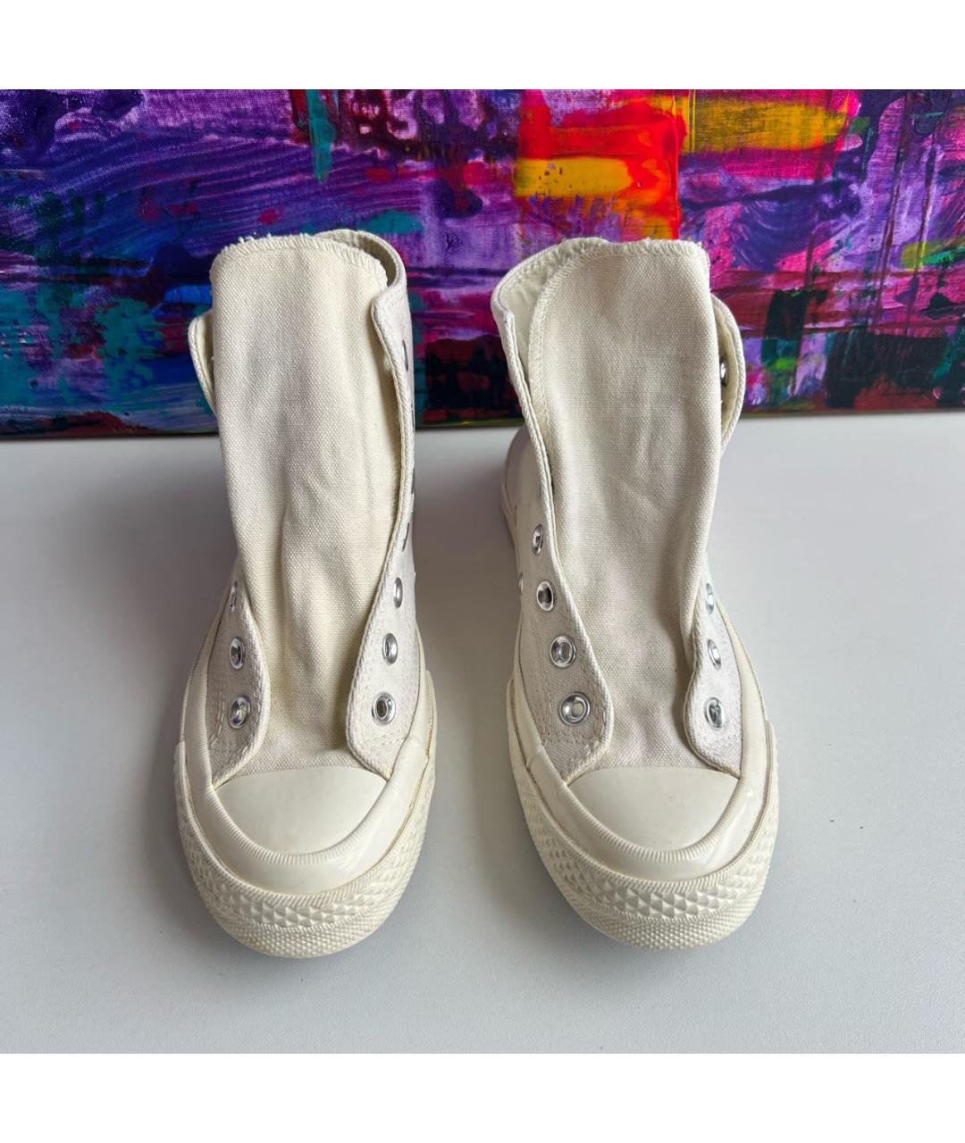 CONVERSE Бежевые текстильные кеды, фото 4