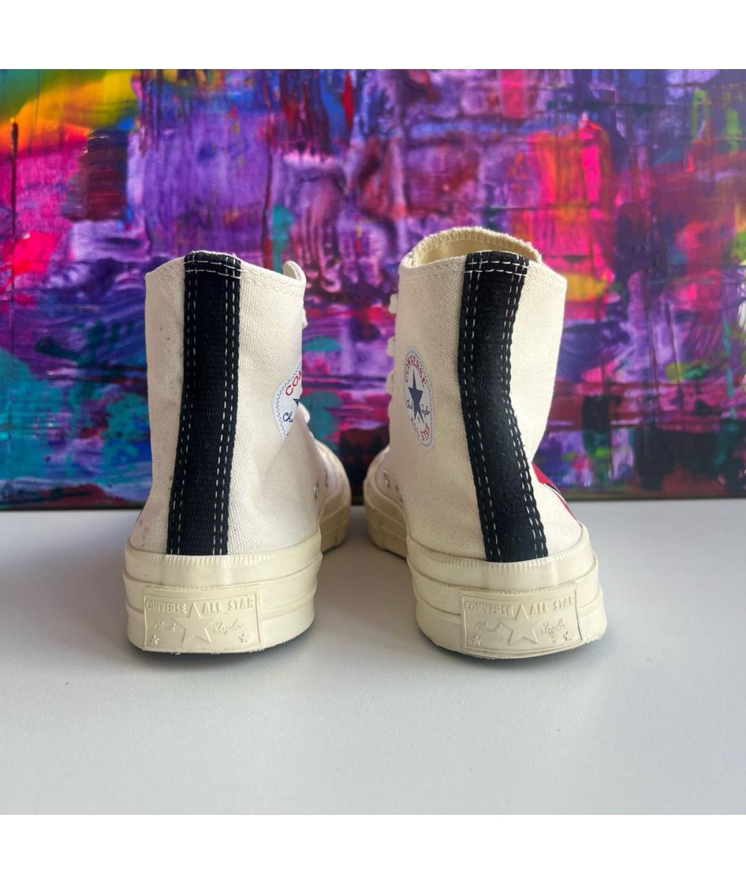 CONVERSE Бежевые текстильные кеды, фото 3